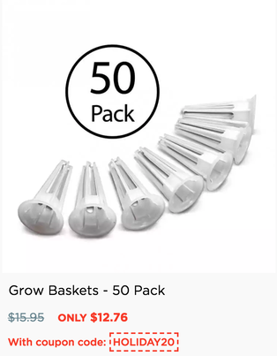 AeroGarden Grow Baskets (50-Pack)