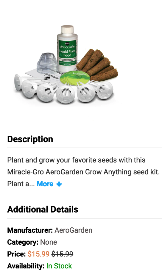 Miracle-Gro AeroGarden Grow Anything 6-Pod Seed Kit, Multicolor 