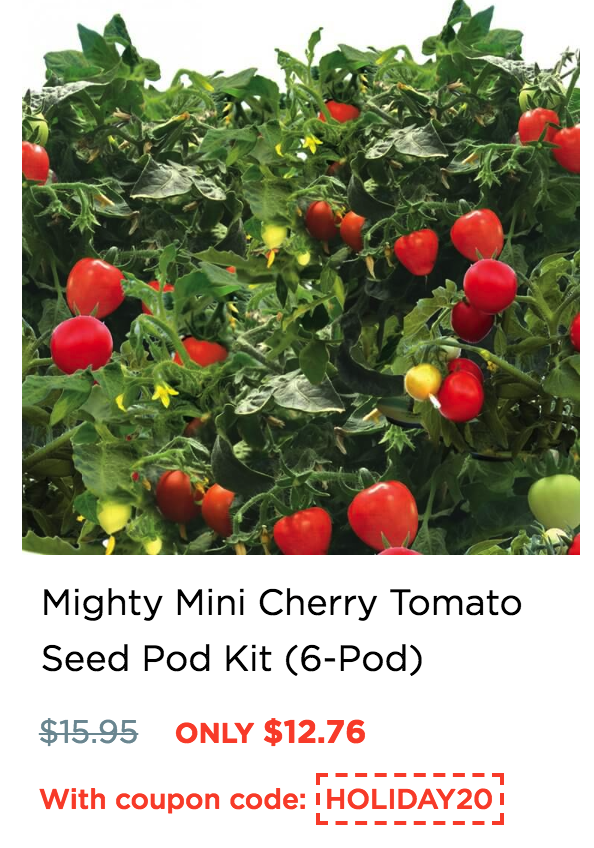 AeroGarden Red Heirloom Cherry Tomato 6-Pod Seed Kit, Multicolor