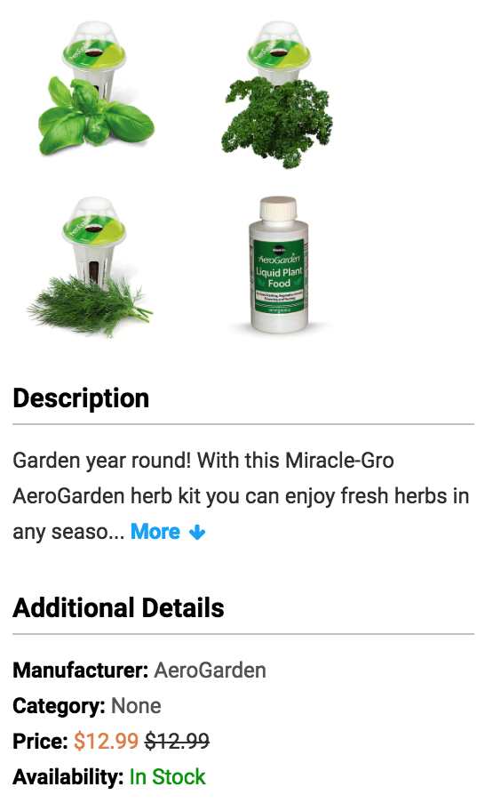 Miracle-Gro AeroGarden Gourmet Herb 3-Pod Seed Kit, Multicolor 