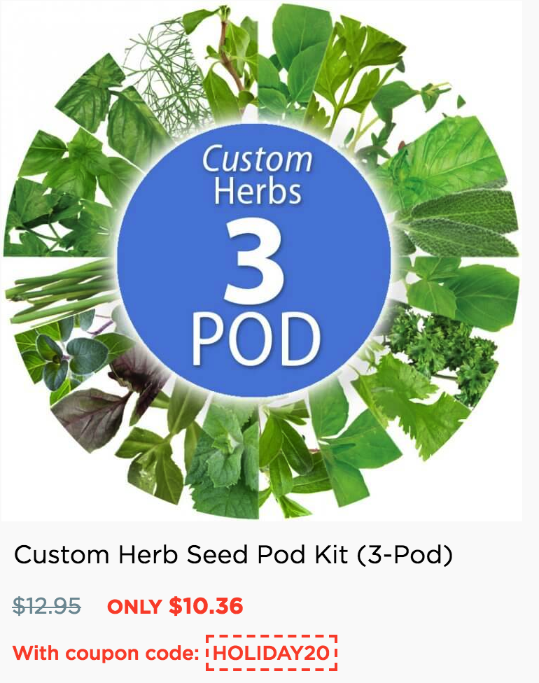 AeroGarden Gourmet Herb 3-Pod Seed Kit 